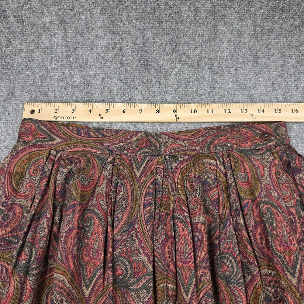 Vintage Ashley Brooke Skirt Womens 14 Multicolor Paisley Rayon Maxi Made USA - Picture 6 of 16